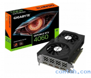 Видеокарта Nvidia GeForce RTX 4060 8 ГБ GDDR6 Gigabyte WINDFORCE OC 8 ГБ (GV-N4060WF2OC-8GD)