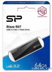 Накопитель USB-флэш 64 ГБ SILICON POWER Blaze B07 (SP064GBUF3B07V1K***)
