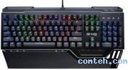 Клавиатура игровая Oklick GMNG 985GK (1677413***); USB; механическая; 104 клавиши; 12 (+FN); подсветка RGB; ENG\RUS; чёрный