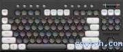 Клавиатура игровая Jet.A PANTEON T20 PRO RS HS D White-Black (PANTEON T20 PRORSHSD***); USB; механическая; 87 клавиш; 10 доп. клавиш; подсветка RGB; доп. комплект кейкапов; ENG\RUS; чёрный