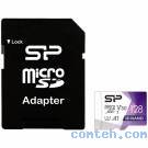 Карта памяти 128 ГБ SILICON POWER Superior Pro (SP128GBSTXDU3V20AB***); micro SDXC UHS-I U3 V30, A1; Class 10; адаптер SD