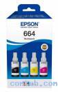 Контейнер Epson 664 Multipack (C13T66464A***); L100/L200; Bk/C/M/Y