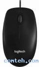 Мышь проводная Logitech M100 (910-006652***); USB; оптический; 1000 dpi; 3 кнопки; колесо-кнопка; чёрный