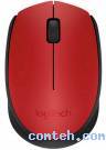 Мышь беспроводная Logitech M170 (910-004648***); USB; оптический; 1000 dpi; 2 кнопки; колесо прокрутки; 1хАА; красный