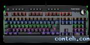 Клавиатура игровая Jet.A PANTEON T10 BS Black***; USB; механическая; 104 клавиши; 13 доп. клавиш; LED подсветка; ENG\RUS; чёрный