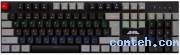 Клавиатура игровая Oklick GMNG GG-KB760X (1908804***); USB; механическая; 104 клавиши; 12 (+FN); подсветка LED; доп. сменные клавиши; ENG\RUS; чёрный + серый