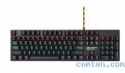 Клавиатура игровая Canyon Deimos GK-4 Rainbow (CND-SKB4-RU***); USB; механическая; 104 клавиши; 12 (+FN); подсветка LED; ENG\RUS; чёрный