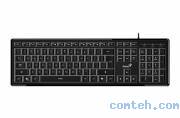 Клавиатура проводная Genius SlimStar 820 (31310055402***); USB; мембранная; 104 клавиши; 12 (+FN); подсветка LED; ENG\RUS; чёрный