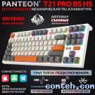 Клавиатура игровая Jet.A PANTEON T21 PRO RS HS White-Grey-Iv (PANTEON T21 PRO RS HS White-Grey-Ivory***); USB + (Bluetooth/2.4 Ггц); механическая; 87 клавиш; 2 доп. клавиши + колесико + 16(+Fn); подсветка RGB; встроенный аккумулятор; ENG\RUS; белый + серый