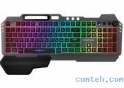 Клавиатура игровая Jet.A PANTEON M401S Black***; USB; мембранная; 104 + 4 клавиш; 12 (+FN); подсветка RGB; ENG\RUS; чёрный