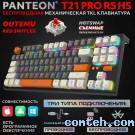 Клавиатура игровая Jet.A PANTEON T21 PRO RS HS(66) (PANTEON T21 PRO RS HS Black-Grey-Ivory (66)***); USB + (Bluetooth/2.4 Ггц); механическая; 87 клавиш; 2 доп. клавиши + колесико + 16(+Fn); подсветка RGB; встроенный аккумулятор; ENG\RUS; черный + серый