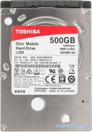 Жесткий диск для ноутбука 500 ГБ Toshiba L200 (HDWK105UZSVA***)