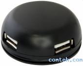 Концентратор USB внешний Defender Quadro Light (83201***); USB 2.0; 4xUSB; 4-порта; чёрный