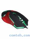 Мышь игровая Jet.A PANTEON MS67 Black-Red***; USB; оптический; 800 - 2400 dpi; 7 кнопок; колесо прокрутки; LED подсветка; чёрный + красный