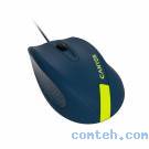 Мышь проводная Canyon CNE-CMS11BR***; USB; оптический; 1000 dpi; 3 кнопки; колесо прокрутки; тёмно-синий + лаймовый