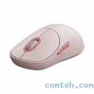 Мышь беспроводная Xiaomi Wireless Mouse 3 Pink (XMWXSB03YM); Bluetooth; USB; 1200 dpi; 5 кнопок; 2xAA; розовый