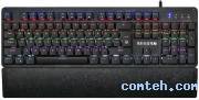 Клавиатура игровая Defender Reborn GK-165DL (45165***); USB; механическая; 104 клавиши; 12 (+FN); подсветка; ENG\RUS; чёрный