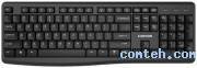 Клавиатура беспроводная Canyon KB-W50 (CNS-HKBW05***); USB; мембранная; 104 клавиши; 12 (+FN); 2 x AAA; ENG\RUS; черный