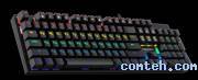 Клавиатура игровая Jet.A PANTEON T14 RS HS Black***; USB; механическая; 104 клавиши; 12 (+FN) + 4; LED подсветка; ENG\RUS; чёрный