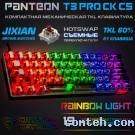Клавиатура игровая Jet.A PANTEON T3 PRO CK CS (PANTEON T3 PRO CK CS Bl***); USB; механическая; 61 клавиш; подсветка LED; ENG\RUS; чёрный