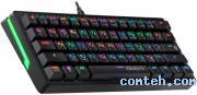 Клавиатура игровая Defender DEIMOS GK-303 (45303***); USB; механическая; 61 клавиш; 12 (+FN); подсветка LED; ENG\RUS; чёрный